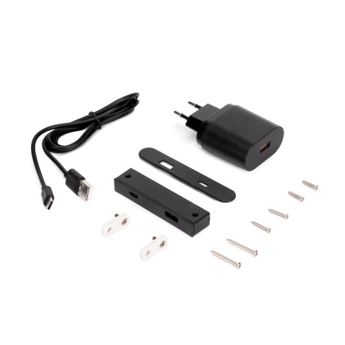 Connecteur USB A+C Linky (81x12mm) -  5V DC 2A (10W) -  Plastique noir -  Plastique - EMUCA