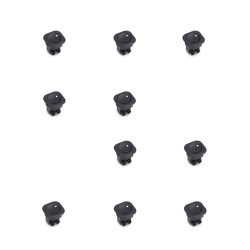 Lot de 10 interrupteurs à encastrer D21x21 -  Plastique -  Noir de marque EMUCA, référence: B9340400