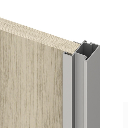 Kit de quincaillerie pour armoire à 2 portes coulissantes avec fermeture souple Placard 74 -  Modèle de poignée Sharp -  épaisse - EMUCA