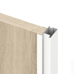 Kit de quincaillerie pour armoire à 2 portes coulissantes avec fermeture souple Placard 74 -  Modèle de poignée Sharp -  épaisse - EMUCA