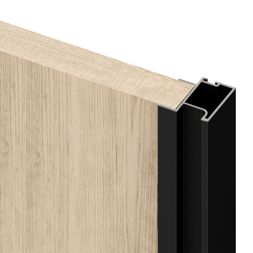 Kit de quincaillerie pour armoire à 2 portes coulissantes avec fermeture souple Placard 74 -  Modèle de poignée Sharp -  épaisse - EMUCA