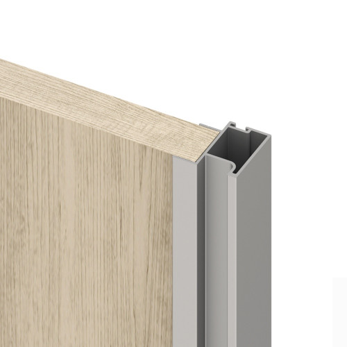 Kit de quincaillerie pour armoire à 2 portes coulissantes avec fermeture souple Placard 74 -  Modèle de poignée Sharp -  épaisse - EMUCA