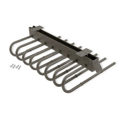 Porte-pantalons extractible - Gauche - Acier et Plastique - Titane - EMUCA