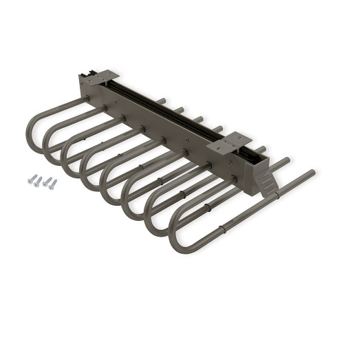 Porte-pantalons extractible -  Gauche -  Acier et Plastique -  Titane - EMUCA