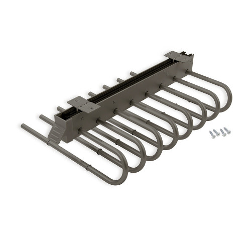 Porte-pantalons extractible -  Droite -  Acier et Plastique -  Titane - EMUCA