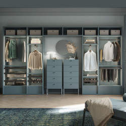 Porte-vêtements extractible Quartz pour armoire -  Plastique et Aluminium -  Titane - EMUCA