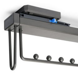 Porte-vêtements extractible Quartz pour armoire -  Plastique et Aluminium -  Titane - EMUCA