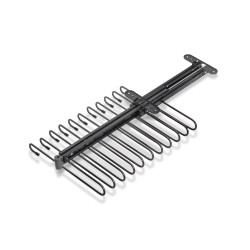 Porte-pantalons extractible -  11 tiges -  guides d'extraction totale -  Acier -  Titane - EMUCA