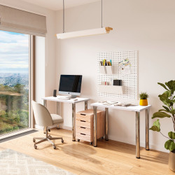 Plateaux de table - 900x500 - Peint en blanc - Bois - EMUCA