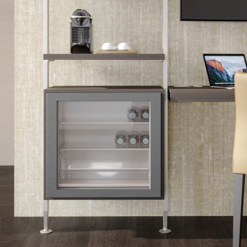 Lot de 3 cadres Zero avec quincaillerie et profilés pour montage au sol et au mur avec vérin circulaire -  Aluminium et Zamak -  - EMUCA