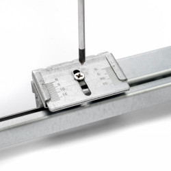 Kit de châssis coulissant avec fermeture souple pour armoires - réglable - module 600mm - Gris pierre - EMUCA