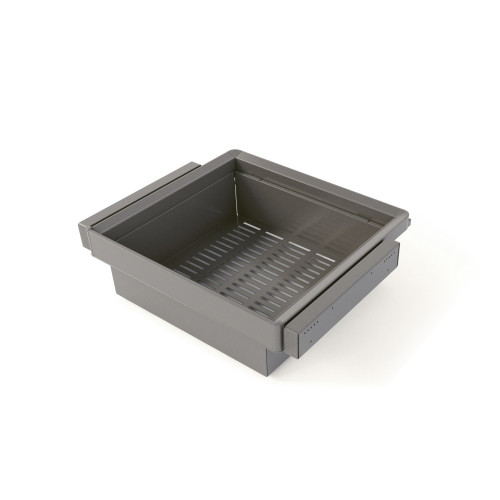 Kit panier métallique et rack ajustable Quartz pour armoires -  glissières extension totale et à fermeture douce -  Module 60cm  - EMUCA