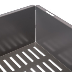 Kit panier métallique et rack ajustable Quartz pour armoires -  glissières extension totale et à fermeture douce -  Module 60cm  - EMUCA