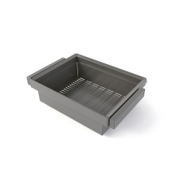 Kit panier métallique et rack ajustable Quartz pour armoires -  glissières extension totale et à fermeture douce -  Module 70cm  - EMUCA