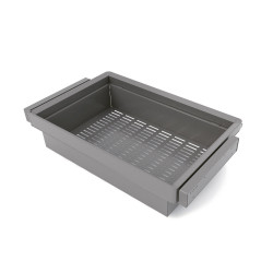 Kit panier métallique et rack ajustable Quartz pour armoires -  glissières extension totale et à fermeture douce -  Module 80cm  - EMUCA