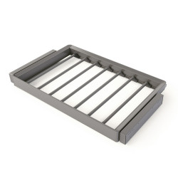 Kit de porte-pantalon à 7tringles et rack ajustable Quartz pour armoires -  glissières extension totale et à fermeture douce -   de marque EMUCA, référence: B9345600