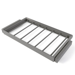 Kit de porte-pantalon à 7tringles et rack ajustable Quartz pour armoires -  glissières extension totale et à fermeture douce -   de marque EMUCA, référence: B9345700