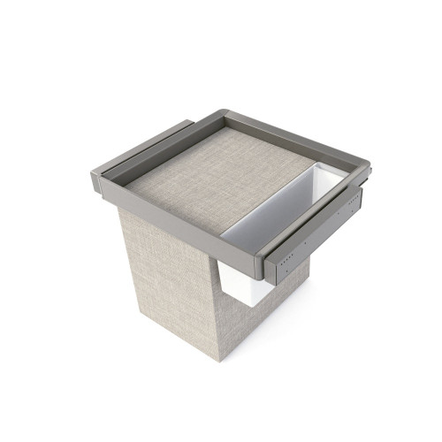 Kit plateau auxiliaire -  panier et rack ajustable Quartz pour armoires -  glissières extension totale et à fermeture douce -  M - EMUCA