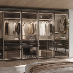 Rack avec glissières à extension totale et à fermeture douce pour accessoires d'armoire Quartz -  662-688mm -  Aluminium et plas - EMUCA