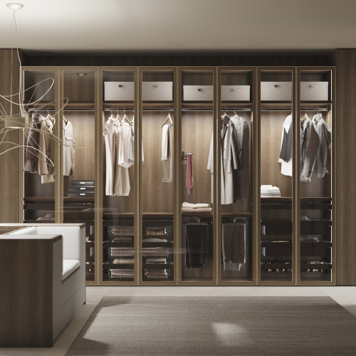 Rack avec glissières à extension totale et à fermeture douce pour accessoires d'armoire Quartz -  862-888mm -  Aluminium et plas - EMUCA