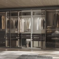 Rack avec glissières à extension totale et à fermeture douce pour accessoires d'armoire Quartz -  912-938mm -  Aluminium et plas - EMUCA