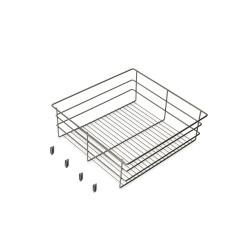 Tiroir en fil métallique pour armoires et dressings Quartz -  440mm (M60) -  Acier -  Titane de marque EMUCA, référence: B9348300
