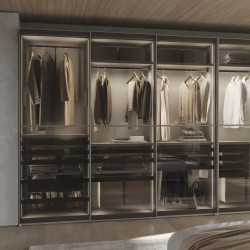 Tiroir en fil métallique pour armoires et dressings Quartz -  440mm (M60) -  Acier -  Titane - EMUCA