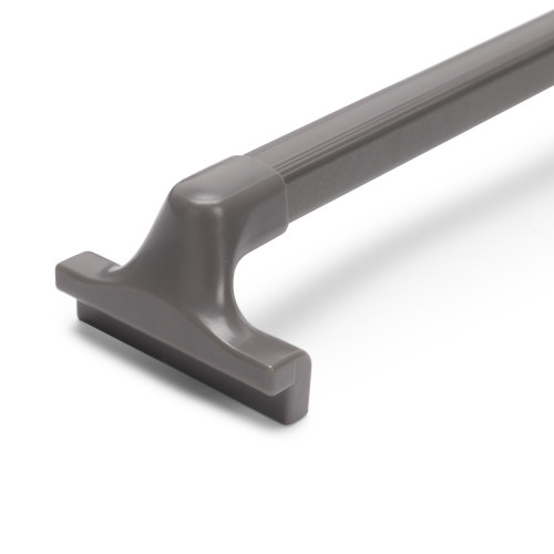 Lot de 7 tringles à pantalon pour armoires et dressings Quartz -  Plastique et Aluminium -  Titane - EMUCA