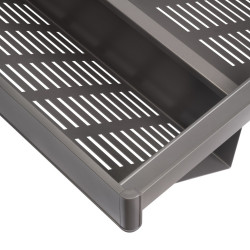 Kit de range-chaussures extractible pour armoires Quartz -  réglable -  module 600mm -  Acier -  aluminium et plastique -  Titan - EMUCA