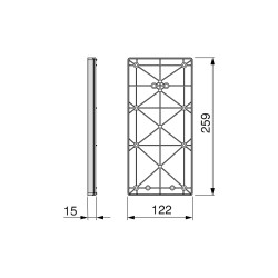 Accessoire latéral pour penderie rabattable pour armoire Sway -  Plastique -  Titane - EMUCA