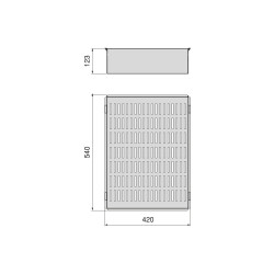Panier métallique pour armoires et dressings Quartz - 540 (M70) - Acier - Titane - EMUCA