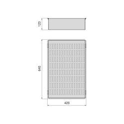 Panier métallique pour armoires et dressings Quartz -  640 (M80) -  Acier -  Titane - EMUCA