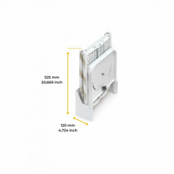 Table à repasser murale pliante Iron Wall -  pivotante 180º -  en acier et en bois -  Blanc - EMUCA