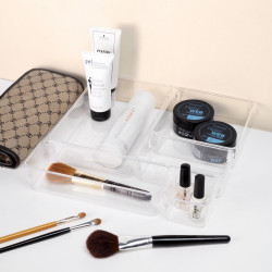 Kit de 10 seaux organisateurs Cube pour tiroirs -  Plastique -  Transparent - EMUCA