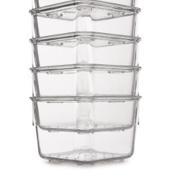 Kit de 10 seaux organisateurs Cube pour tiroirs -  Plastique -  Transparent - EMUCA