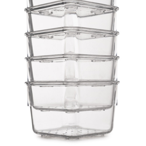 Kit de 10 seaux organisateurs Cube pour tiroirs -  Plastique -  Transparent - EMUCA