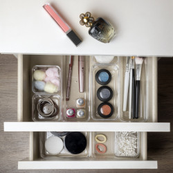 Kit de 8 seaux organisateurs Cube pour tiroirs -  Plastique -  Transparent - EMUCA