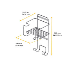 Porte-fer et planche à repasser -  Acier -  Chromé - EMUCA