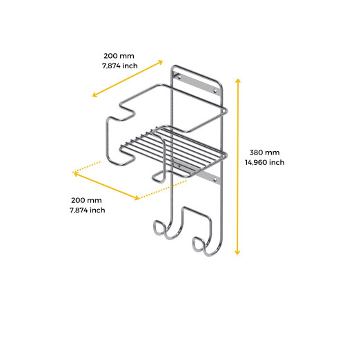 Porte-fer et planche à repasser -  Acier -  Chromé - EMUCA