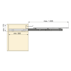 Planche à repasser pliante et planche à repasser coulissante pour meubles. Modèle : Iron Alu -  Aluminium -  Gris Anthracite - EMUCA