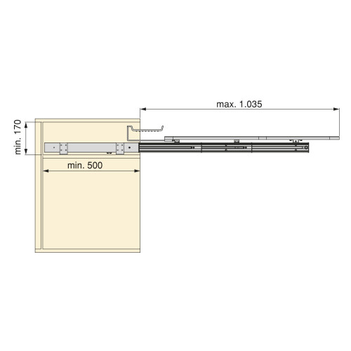Planche à repasser pliante et planche à repasser coulissante pour meubles. Modèle : Iron Alu -  Aluminium -  Gris Anthracite - EMUCA