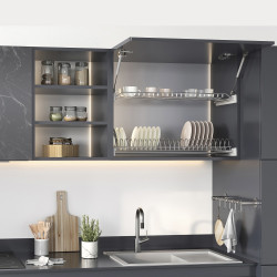 Égouttoir Suprastar pour module -  600 -  Acier -  Chromé - EMUCA