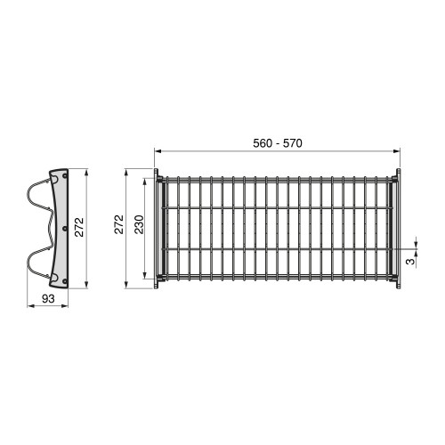 Égouttoir Suprastar pour module -  600 -  Acier -  Chromé - EMUCA