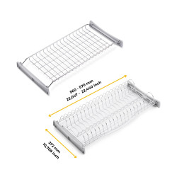 Égouttoir Suprastar pour module -  600 -  Acier -  Chromé - EMUCA