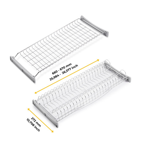 Égouttoir Suprastar pour module -  700 -  Acier -  Chromé - EMUCA