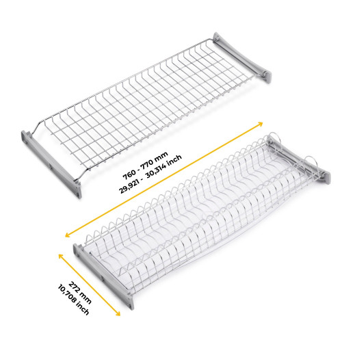 Égouttoir Suprastar pour module -  800 -  Acier -  Chromé - EMUCA