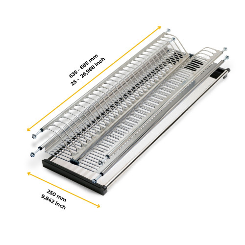 Égouttoir acier inoxydable Drynox -  module 700mm -  acier inoxydable - EMUCA