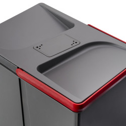 Poubelles pour tiroir de cuisine Recycle avec couvercle anti-odeurs - Hauteur 216mm - 1x12litres - Plastique gris anthracite - EMUCA