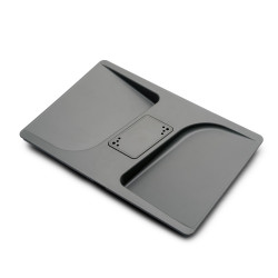 Poubelles pour tiroir de cuisine Recycle avec couvercle anti-odeurs - Hauteur 216mm - 1x12litres - Plastique gris anthracite - EMUCA