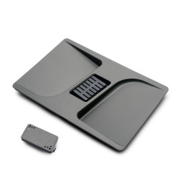 Poubelles pour tiroir de cuisine Recycle avec couvercle anti-odeurs - Hauteur 266 - 1x15litres - 2x7litres - Plastique gris - EMUCA